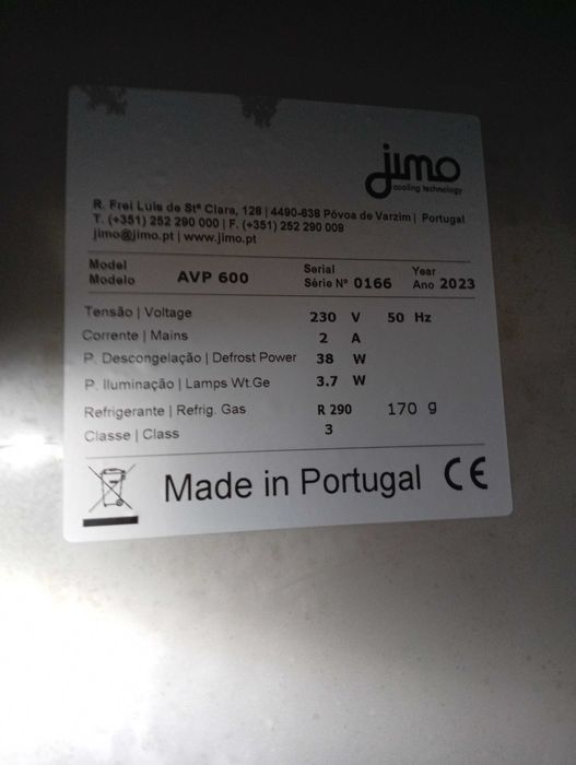 frigorífico industrial com 6 gavetas incluídas