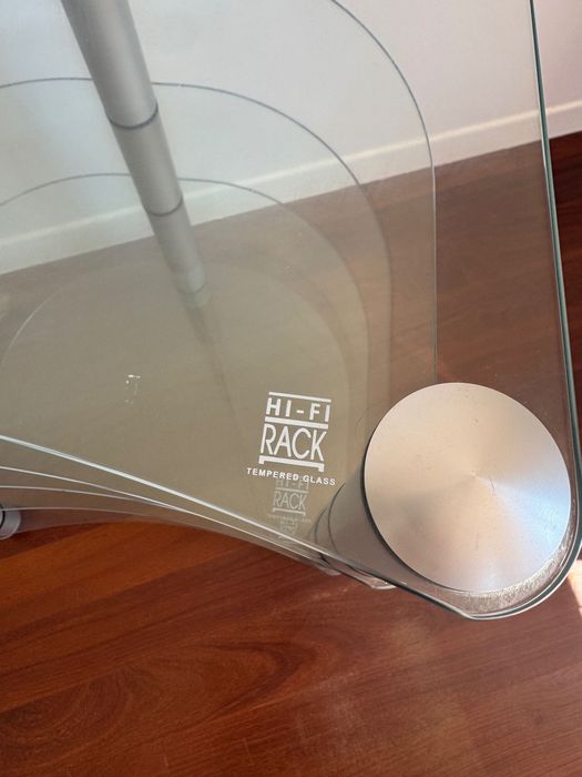 Móvel Rack Hi-Fi em Vidro Temperado (Áudio / Consolas / TV)