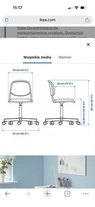 Biurko i krzesło dla dziecka IKEA