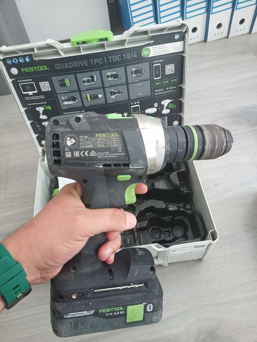 Wiertarko-wkrętarka akumulatorowa Festool , używana, Quradrive TPC 18/4 + walizka