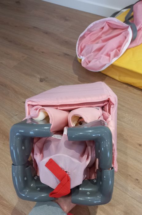 Cama de viagem zippy + colchão ortopédico de molas zippy