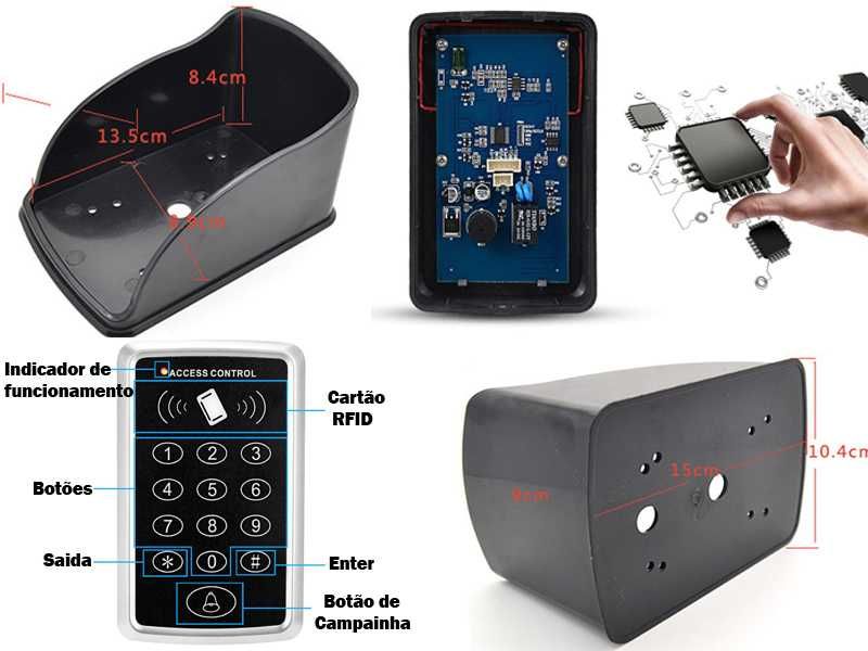 RFID Access Control Keypad with Code Entry and Door Opening Function (AL Model)64284364489473122