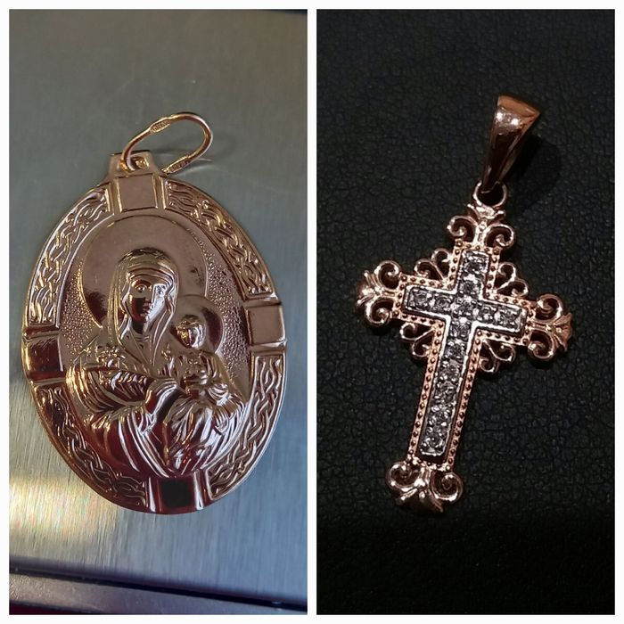 Золота підвіска,хрестик.