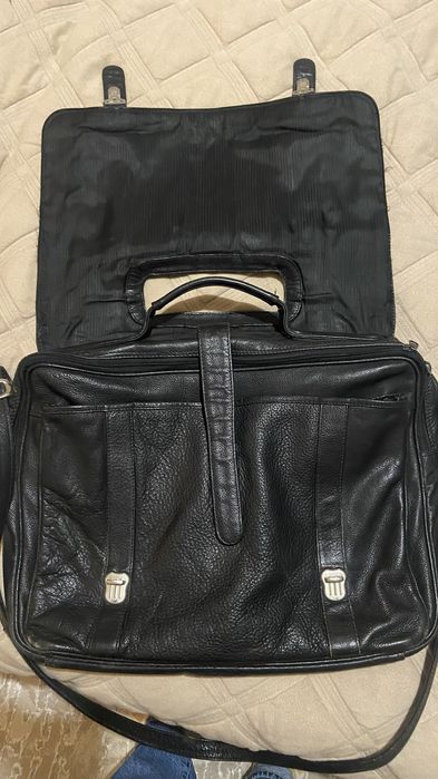 Шкіряний портфель для документів/ ноутбука