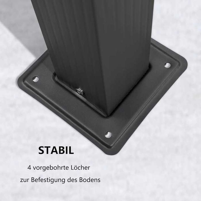 PURPLE LEAF Metalowy pawilon ogrodowy, pergola, 300 x 365 cm