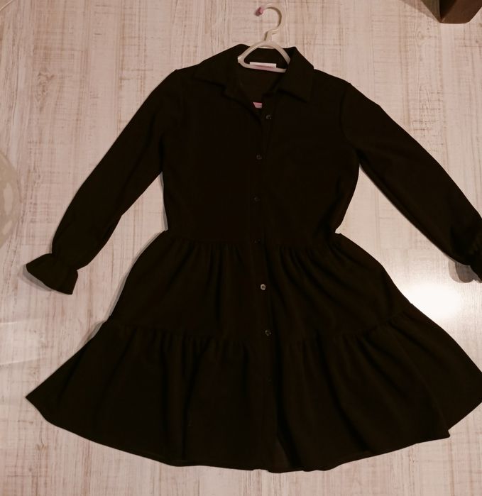 Sukienka czarna Selfieroom rozmiar uniwersalny długi rękaw