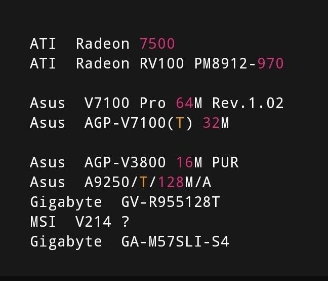 Видеокарта PCI-X, AGP, PCI