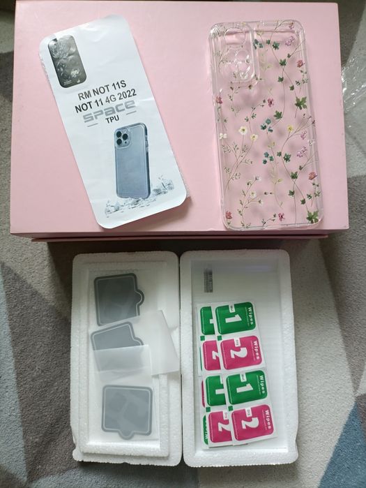 Чохол на xiaomi redmi 11 s + захисне скло 3 шт. + захисна плівка на об