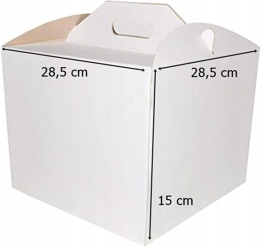 opakowanie karton pudełko na tort 28,5x28,5x15cm