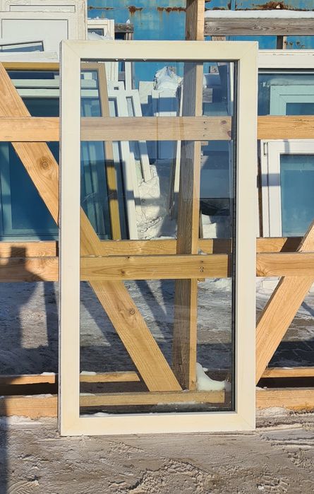 OKNA KacprzaK Witryna 64x131 FIX Używany PCV Biały Lider Okna OLX