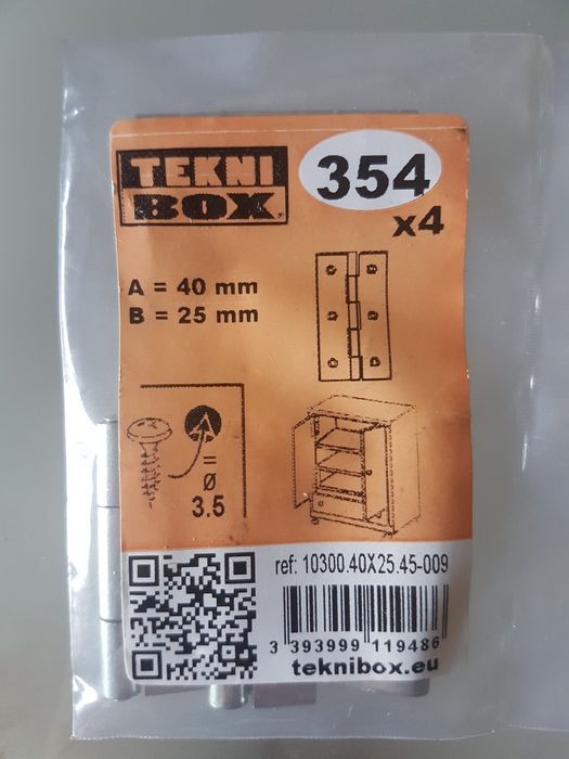 Dobradiças 40 mm  x 25 mm