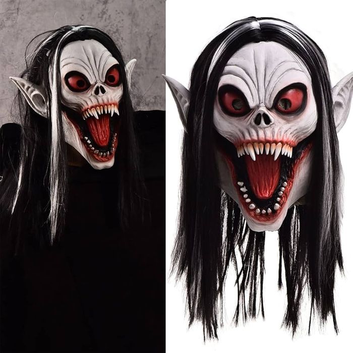 Maska Zombi Horror Demon Czerwone Oczy Wampir Kostium Karnawałowy