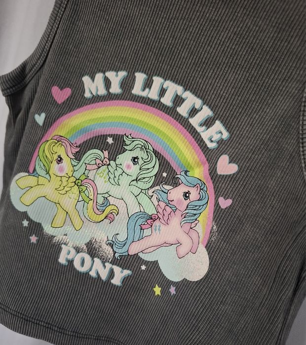 ZARA szary grafitowy top prążek My Little Pony r. 120