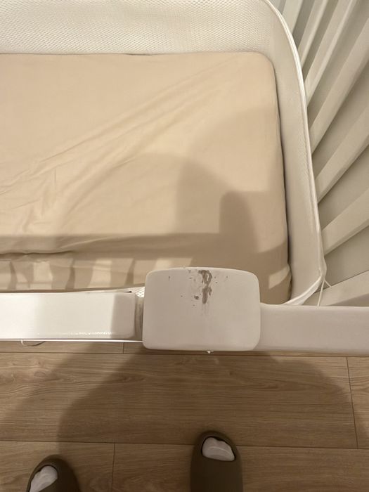 Łóżeczko dzieciece  2w1 + kółka + materace x2