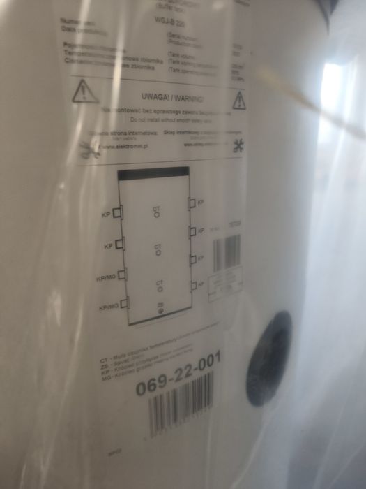 Bufor, zbiornik do pompy ciepła elektromet WGJ- B 220 220 litrów
