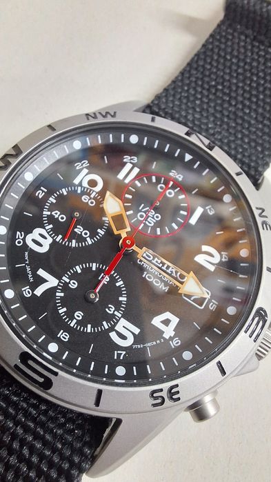Relógio Seiko cronografo SND377 39mm