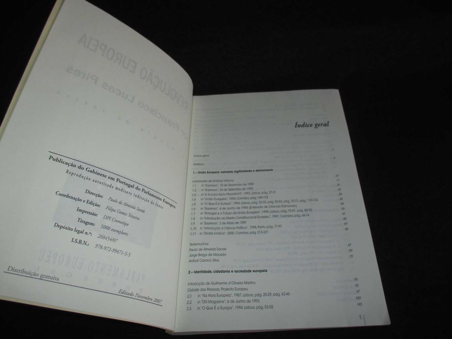 Livro A Revolução Europeia Francisco Lucas Pires