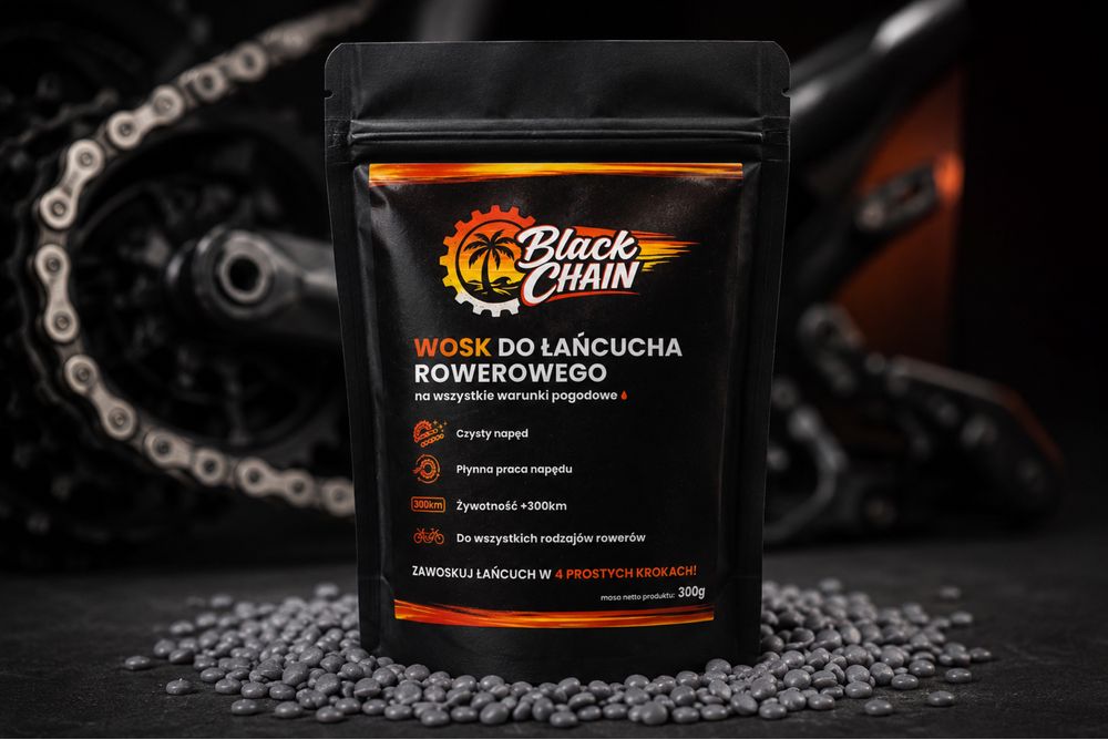 Blackchain wosk stały do łańcucha rowerowego 300 g – czysty napęd, płynna praca i skuteczne smarowanie