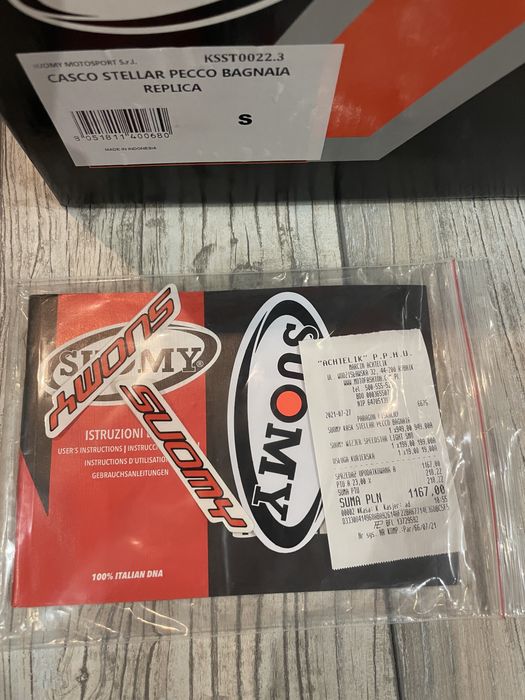 Kask motocyklowy suomy stellar roz S intrecom