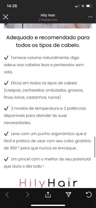 ESCOVA PROFISSIONAL 3 EM 1 - HILYHAIR, NUNCA USADA