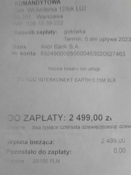 Audioquest Earth XLR 0,75 m