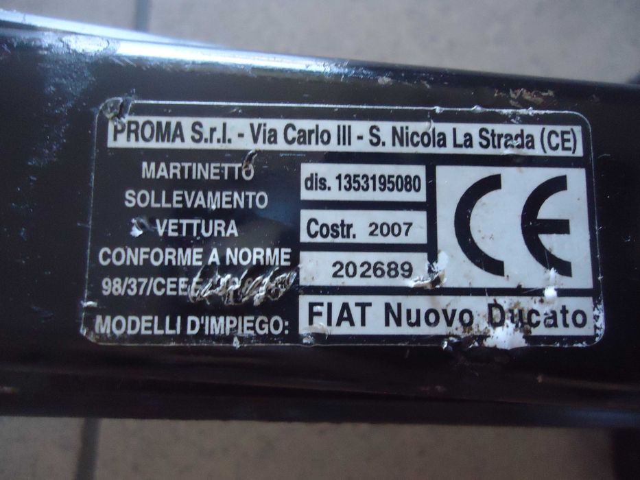 Oryginalny Lewarek Podnośnik Fiat Ducato Peugeot Boxer Citroen Jumper