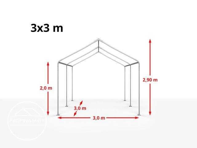 3x3 m Namiot imprezowy, PE 350 N , biały,gratis wysyłka