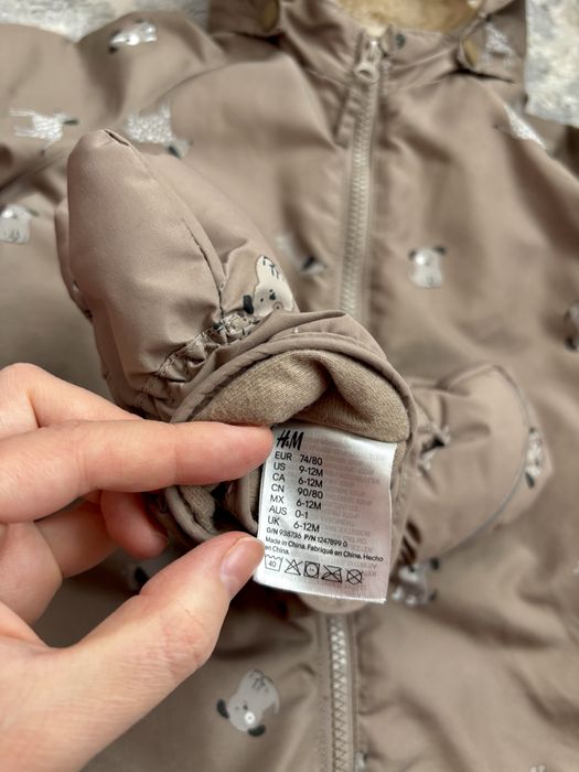 Зимовий комбінезон H&M 74-80 розмір 6-9 місяців з рукавичками (крагами