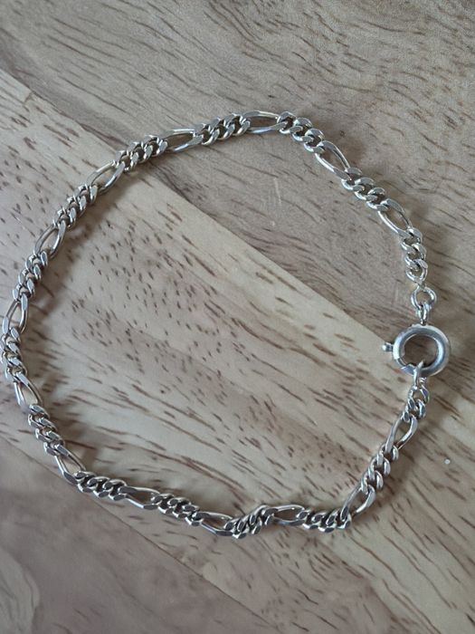 Pulseira de prata malha cartier