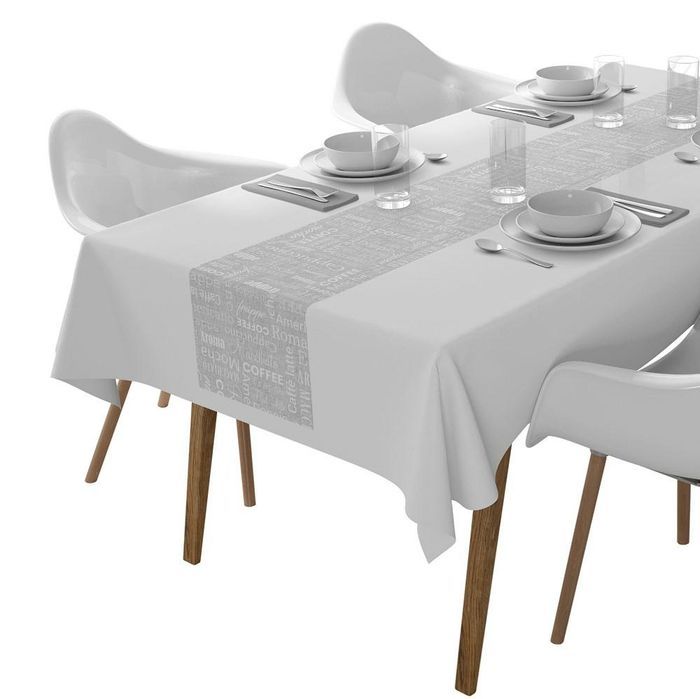 Bieżnik obrus 45x140 szary coffee Panama