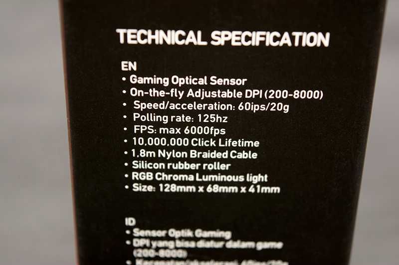 Rato com Cabo USB Gaming da Fantech