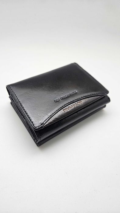 Vip Collection Prestige - skórzany czarny damski portfel