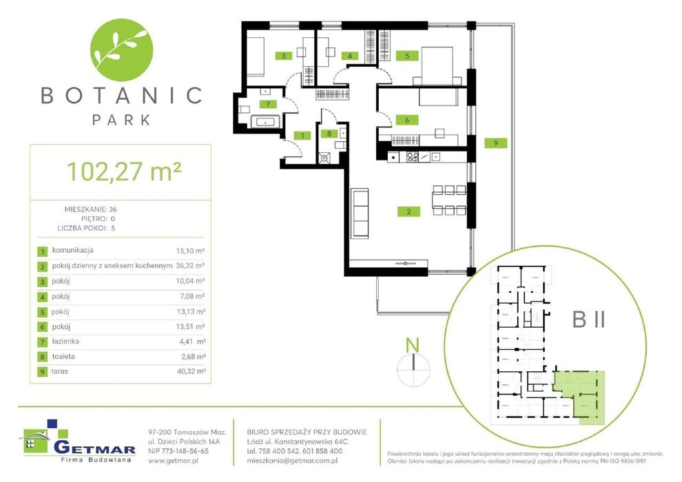 Botanic Park | przestronny apartament nr 36
