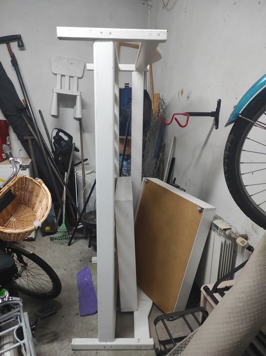 Łóżko drewniane dziecięce, białe 175/96 z materacem