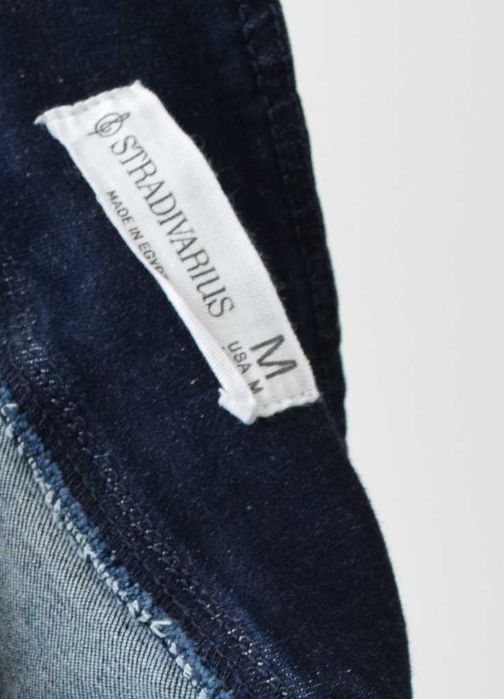 Dzwony legg szerokie spodnie 38 m wysoki stan granatowe Stradivarius jeansy