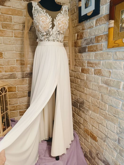 Sukienka ślubna S/M ecru