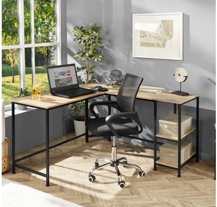 Vendo secretária Hamilton Madeira industrial clara, carvalho Sonoma