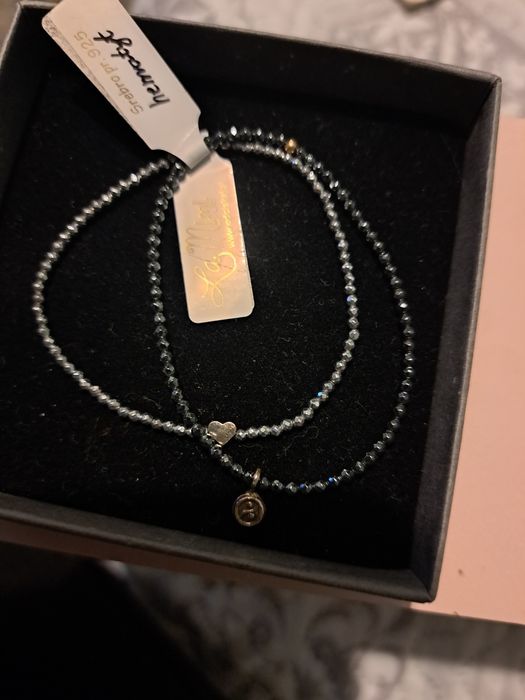 Bransoletki Flexi Hematyt jasny i grafit Serce