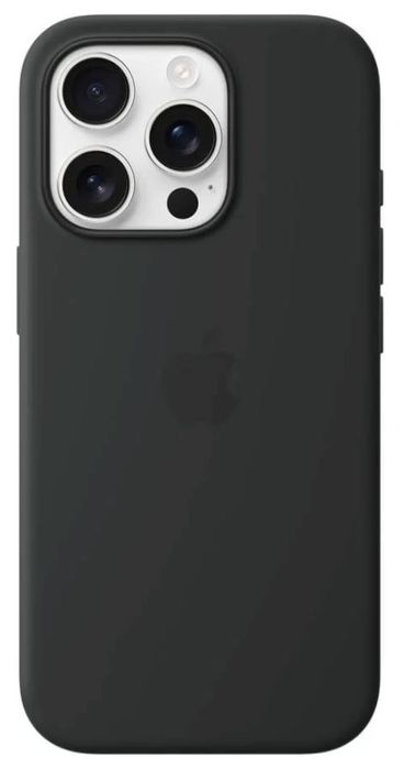 Capa silicone Apple com MagSafe para iPhone 16 Pro (preto)- novo, 3 anos de garantia
