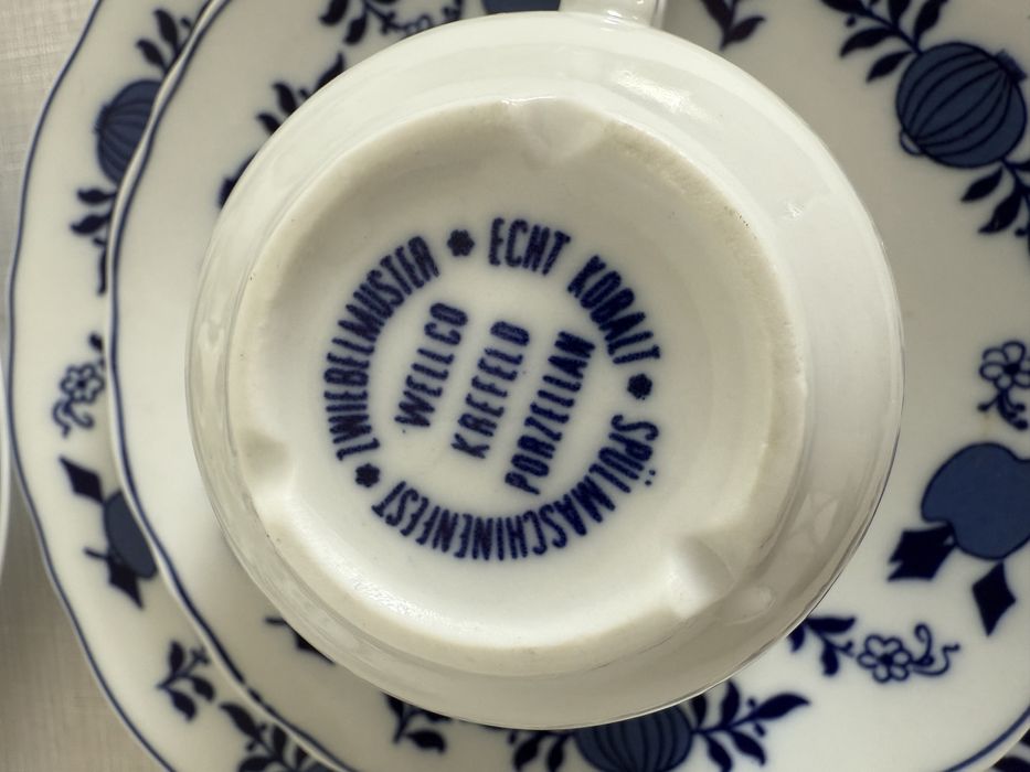 Wzór cebulowy zestaw do kawy herbaty