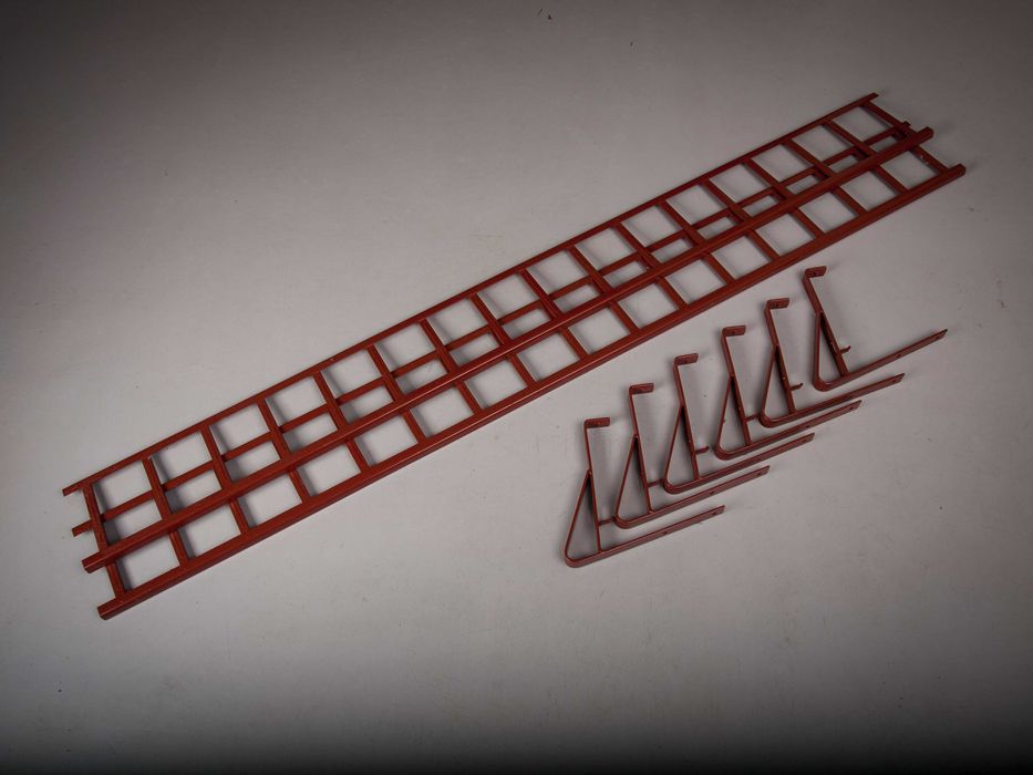 płotek śniegowy ze wspornikami ceglasty brązowy 200cm 2 sztuki