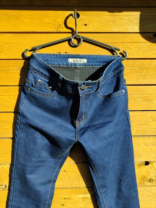 Jeansy granatowe damskie