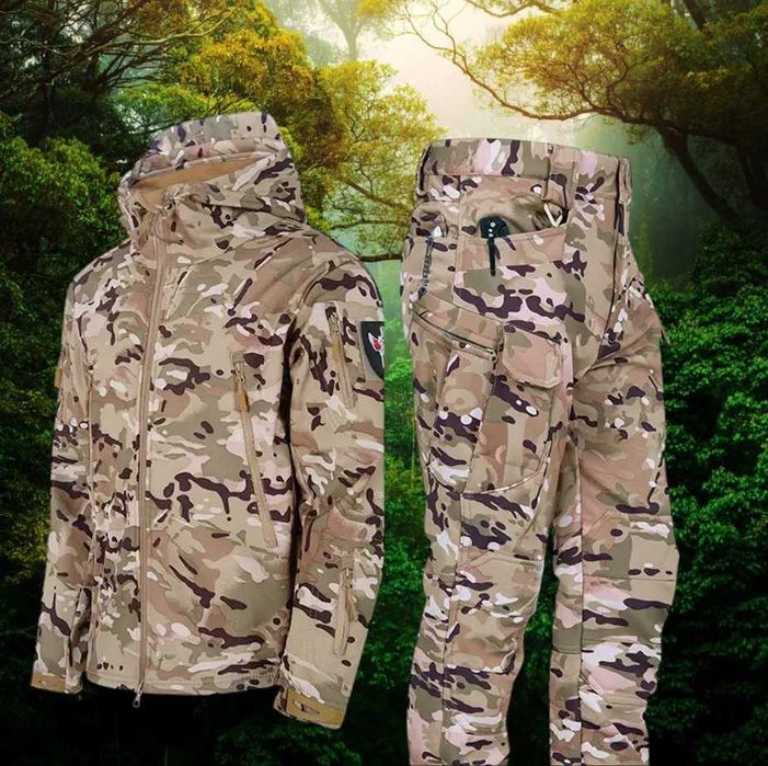 Мультикам Туристичний костюм Softshell чоловічий тактичний камуфляжний