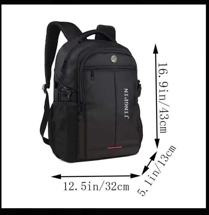 Czarny plecak unisex – turystyczny, sportowy, na co dzień i na podróże