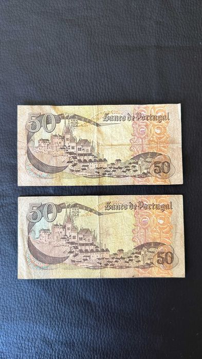 Lote 2 Notas - 50 Escudos - 1968