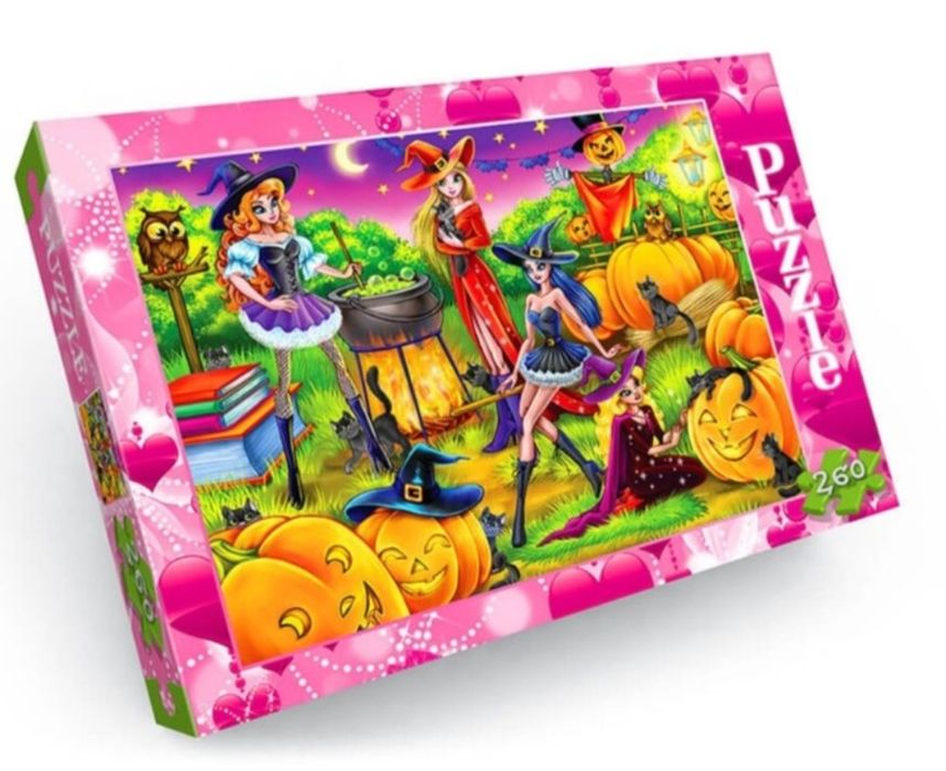 Пазли Щенячий патруль 3в1, Хеллоуїн. Відьми