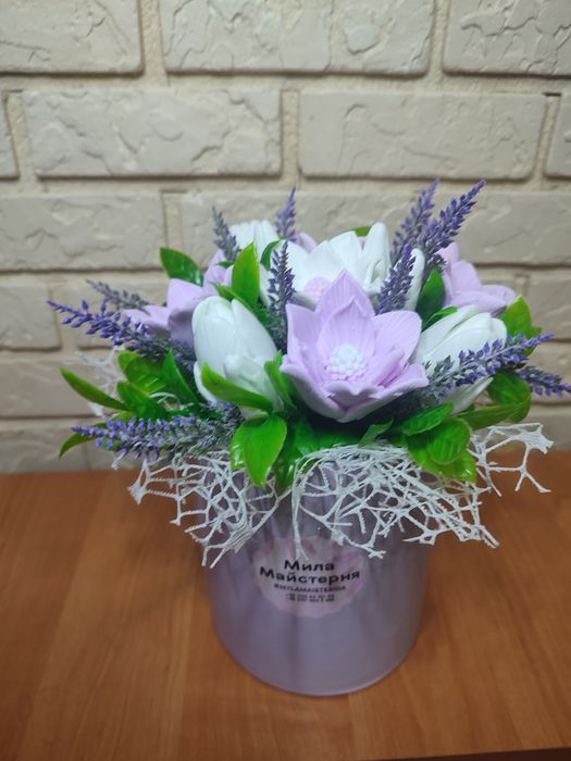 Мило ручної роботи (букет з квітів мила)