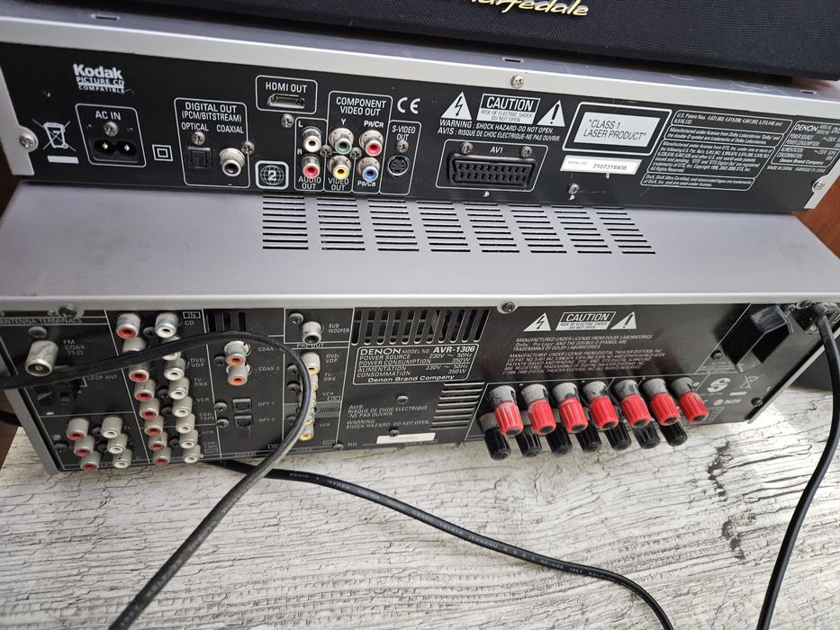 Kino domowe  DENON AVR 1306  Kolumny Wahrfedale