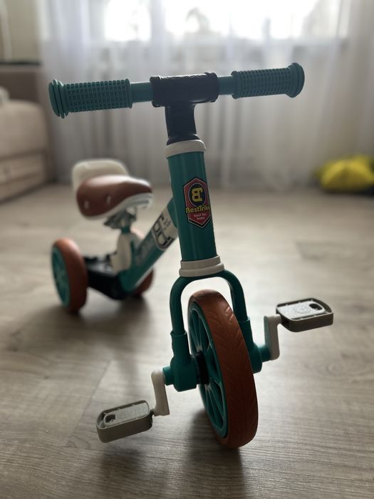 Велосипед 3-х колесный BestTrike, бирюзовый/коричневый