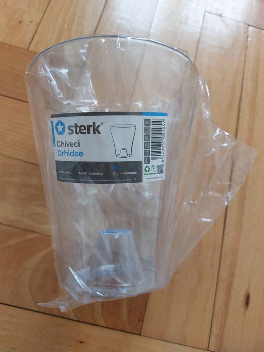 Doniczka osłonka storczyk orchidea przeźroczysta